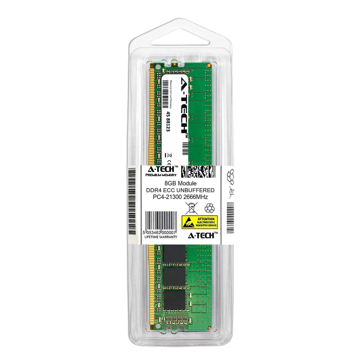 A-Tech 8GB Replacement for Samsung M391A1K43BB2-CTD - DDR4 2666MHz PC4-21300 ECC Unbuffered UDIMM 1rx8 1.2v - Single Server Memory Ram Stick (M391A1K43BB2-CTD-ATC)