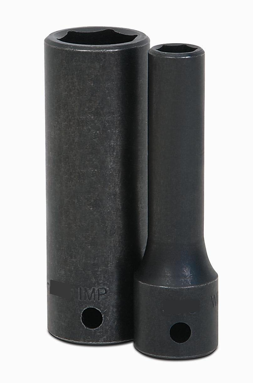 Williams JHWWS-1419RC SUPERTORQUE 19-Piece 1/2-Inch Drive SAE Deep Impact 6 Point Socket Set, Black Industrial Finish, Designed for Maximum Engagement on 6-Point Fasteners