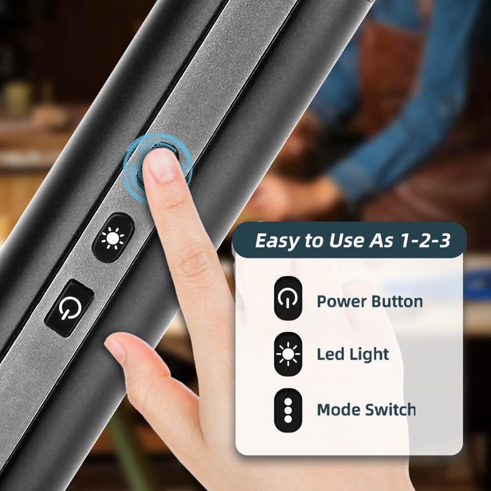 C1 Wireless Ultrasonic Cutter, 40,000Hz Electric Craft Knife, 3 Power Modes & LED, Portable Hobby Tool for 3D Print Support Removal, Plastic Model, Leather, Wood & DIY Makers