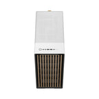 Fractal Design North Chalk White Tempered Glass Clear - Genuine Oak Wood Front - Glass Side Panel - Two 140mm Aspect PWM Fans Included - Type C USB - ATX Airflow Mid Tower PC Gaming Case