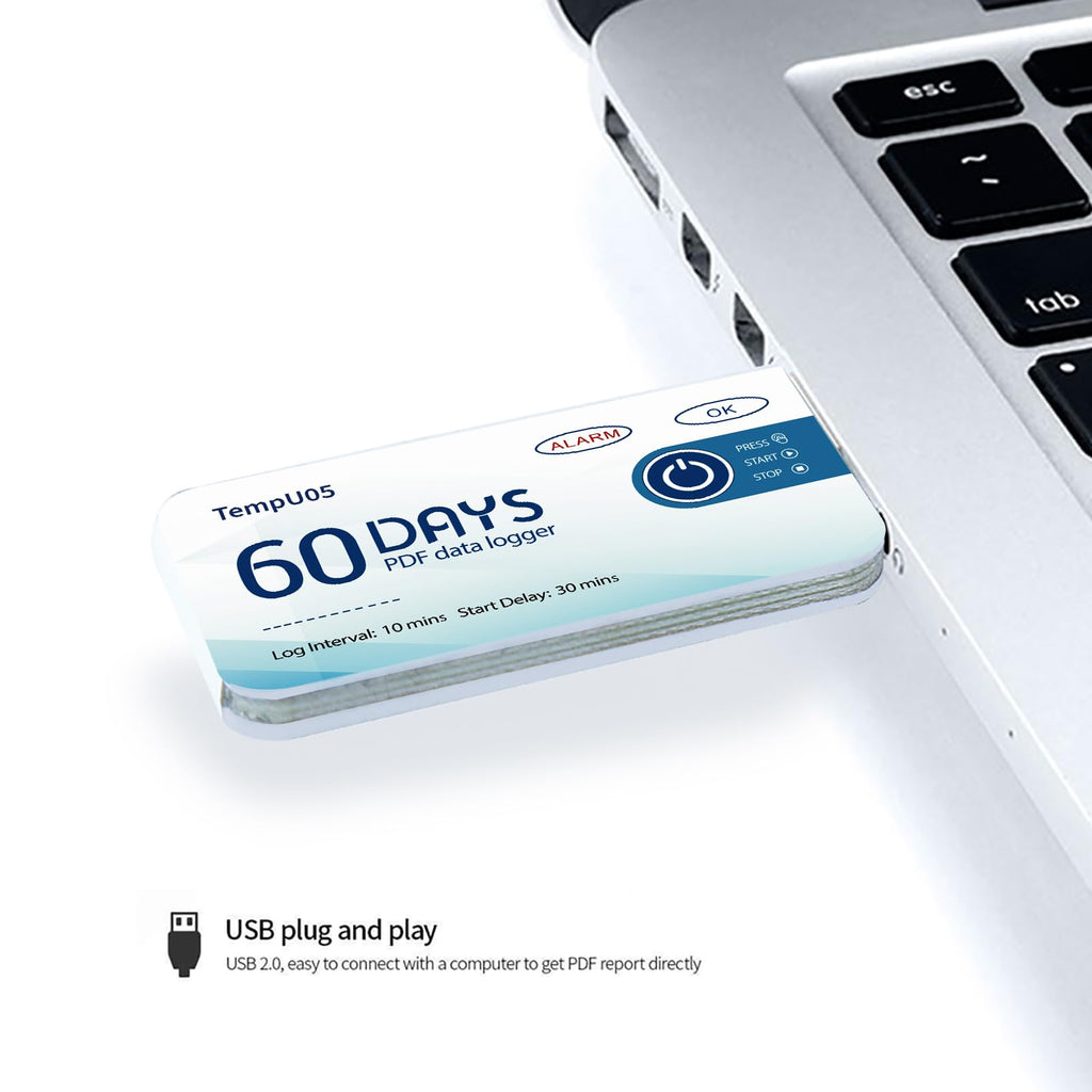 Tzone Temperature Data Logger USB with PDF Report 20 Packs