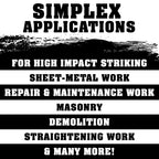 Halder Simplex Soft-Faced Mallet 3709.080 – Soft Metal Inserts, Reinforced Cast Iron Housing, Fiber Glass Handle, Non-Slip Rubber Grip, 80mm, 9.5 lbs.