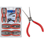 KNIPEX Tools 00 20 04 SB, Precision Circlip Snap-Ring Red Pliers 8-Piece Set & 31 11 160 Tools - Needle Nose Pliers (3111160)