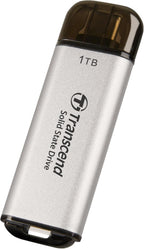 Transcend 1TB ESD300 Portable SSD 1050MB/s Type C, Silver, Thumb Drive