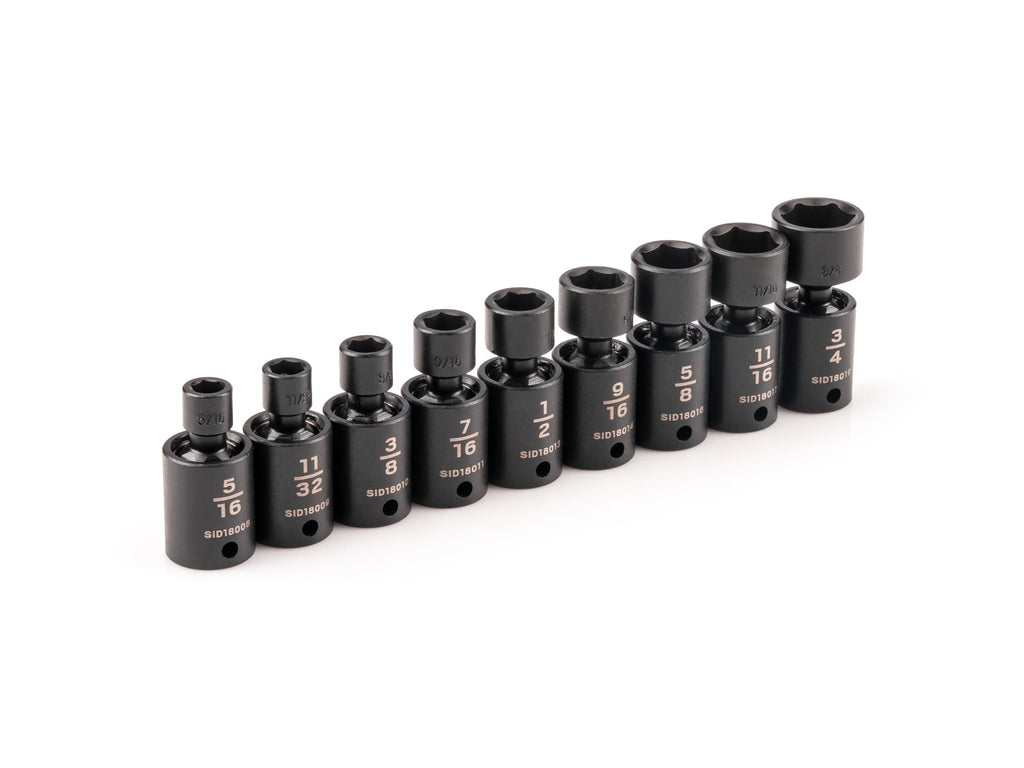 TEKTON 3/8 Inch Drive Universal Joint Impact Socket Set | SID97003