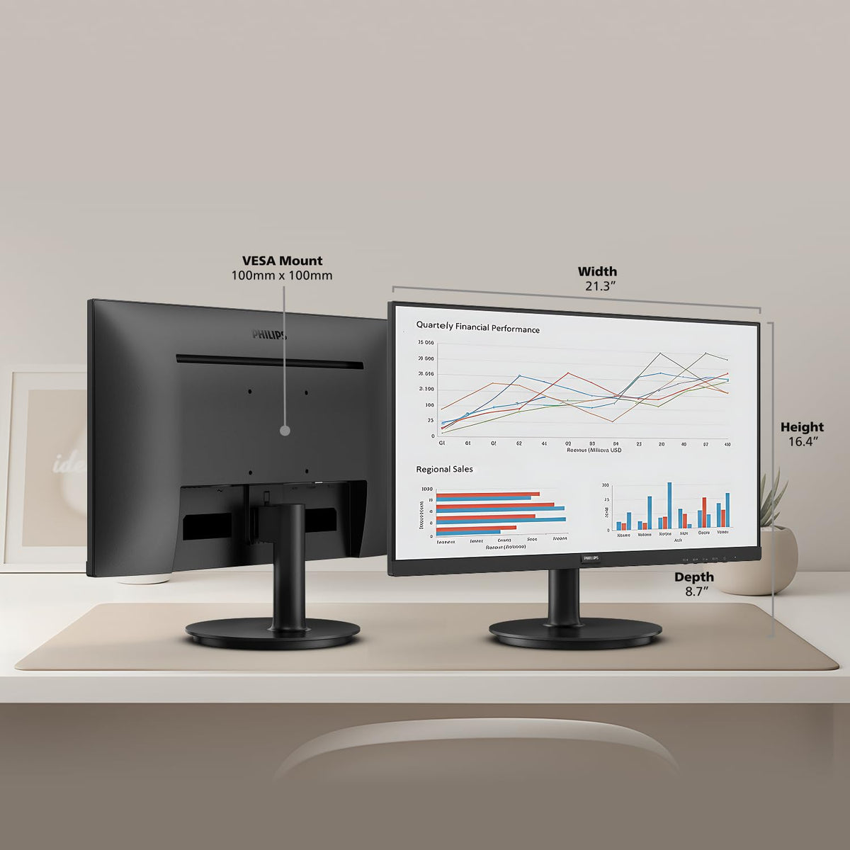 Philips 32 Inch Computer Monitor FHD 100Hz VA, 32E1N1100L