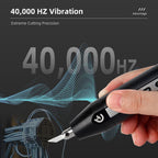 C1 Wireless Ultrasonic Cutter, 40,000Hz Electric Craft Knife, 3 Power Modes & LED, Portable Hobby Tool for 3D Print Support Removal, Plastic Model, Leather, Wood & DIY Makers