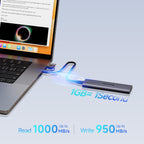 1TB External SSD - Portable SSD External Solid State Drive, 1000MB/s