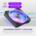 NZXT F420U Ultra - 420mm Single-Frame Multi-Zone RGB Fan - Black