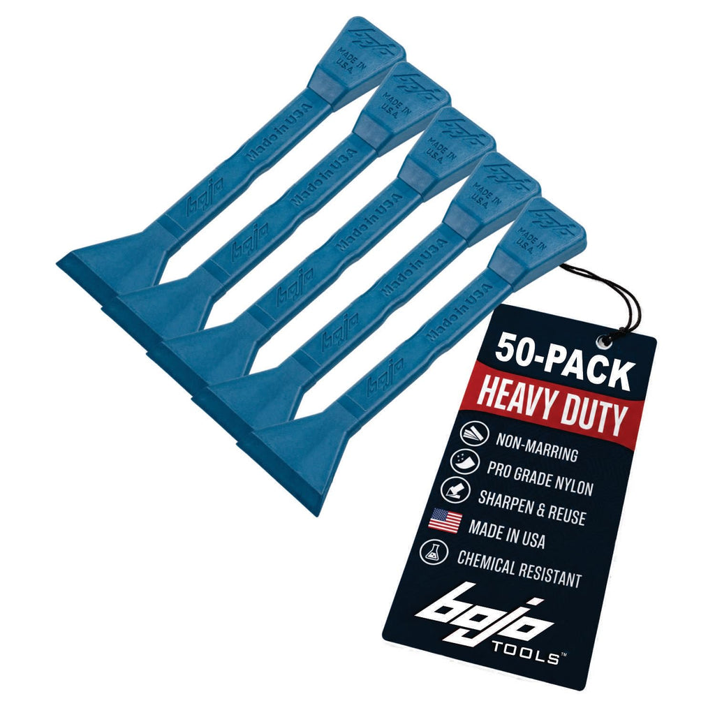 Tools 2" Wide Plastic Scraper Tool, Heavy Duty, 50-Pack
