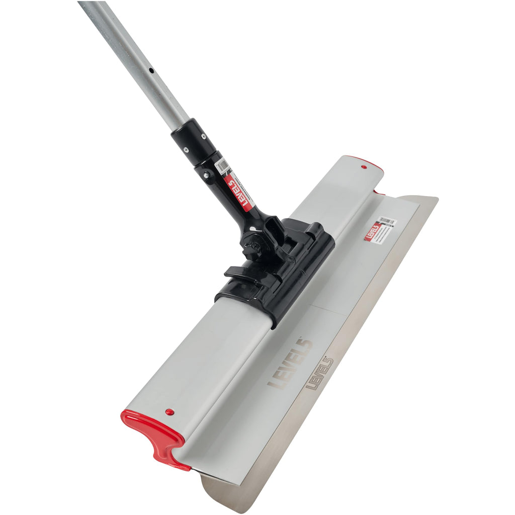 LEVEL5 Drywall Skimming Blade Set | 10, 16 & 24 Inch Skimming Blades, 37-63 Inch Extension Handle | Aluminum Body & Stainless Steel Blade | For Smoothing Walls and Ceilings | 5-440