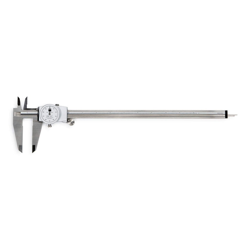 TESA Brown & Sharpe 599-579-8-1 Stainless Steel Dial Caliper, White Face, 0"-8" Range, +/-0.001" Accuracy, 0.001" Resolution, Meets DIN 862 Specifications