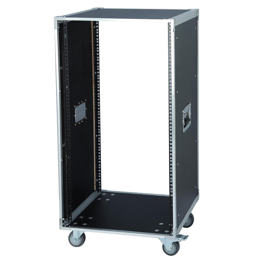 AV Gear Rack 6U Home Audio & Video Stage Stereo Equipment Storage Cabinet Stand On Wheels - Mobile Floor Standing - 6U 19in Server IT Network Data Devices Storage Rack Cabinet
