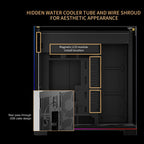 Thermalright A70 Vision ATX Gaming case |Three Sides Without Stands,Panoramic Glass Panel |8 Fan Slots |Tower-Style Computer case |Equipped with Type-C Interface |Comes with a 9.16-inch LCD Display |