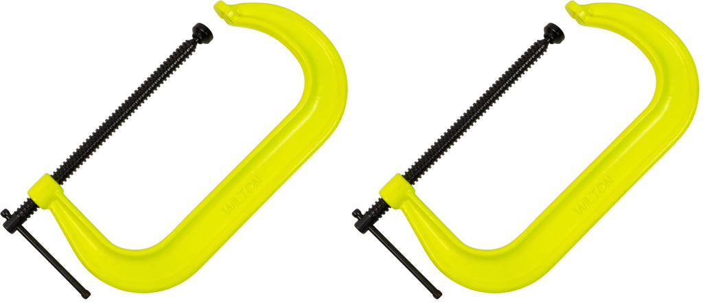 Wilton Hi-Vis C-Clamp, 10-1/8" Opening, 6" Throat, 8000 Lbs. Clamping Force (Model 410-SF)