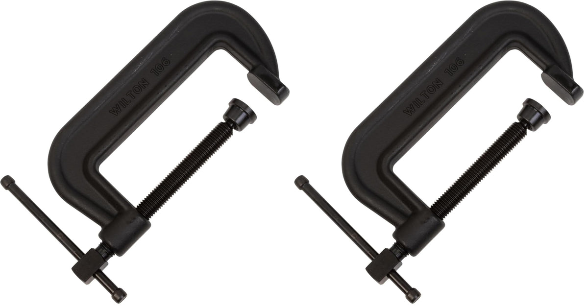 Wilton Brute Force C-Clamp, 5-3/4" Opening, 2-1/2" Throat, 11250 Lbs. Clamping Force (Model 106) (Pack of 2)