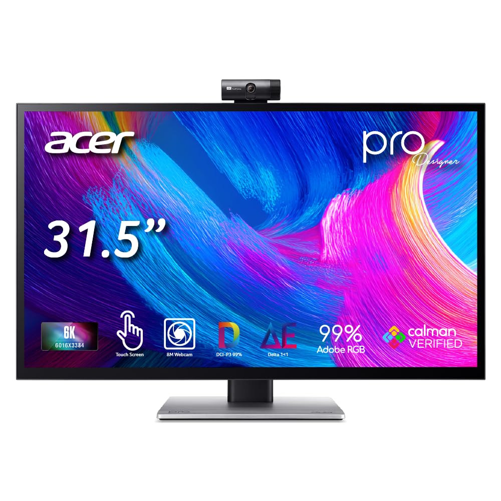 Acer ProDesigner PE320QXT bmiiphcuzx 31.5" 6K Touch Monitor, QD-IPS
