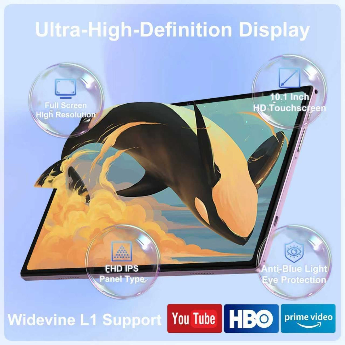 10.1 Inch Android Tablet, Full Metal Body, 30GB RAM+128GB ROM, 2TB TF Expandable, 8000mAh Battery, Incell IPS Display, 5G WiFi BT 5.0, Tablet with Keyboard & Mouse, Gray