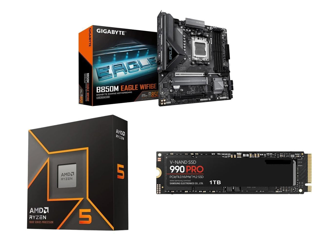 NEWEGG Motherboard CPU Memory Combo - B550-F ATX Motherboard Bundle with Ryzen 5 5500 6-Core 3.6 GHz CPU and 16GB (2 x 8GB) 288-Pin PC RAM DDR4 3200 Desktop Memory