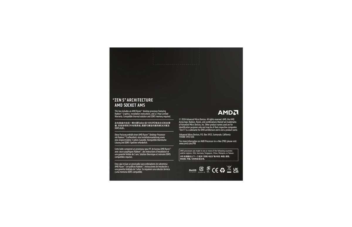 AMD Ryzen™ 5 9600X 6-Core, 12-Thread Unlocked Desktop Processor