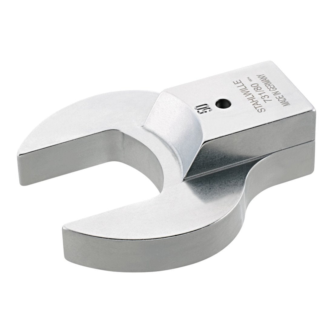 Stahlwille 58218060 60mm Open End Shell Tool for Torque Wrenches, Nickel-Plated, Chrome Finish, Secure Connection, German Craftsmanship