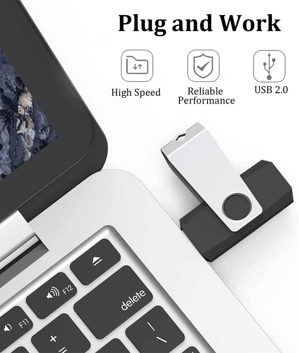 4GB Flash Drive 50 Pack, Wooolken USB 2.0 Thumb Drives Memory Stick