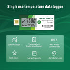 Freshliance Temperature Data Logger with LCD Display, Single Use USB Temperature Recorder with 30000 Points, Auto PDF CSV Report 180Days Cold Chain Transportation Storage, Fresh Tag 1D, 20Pack
