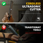 C1 Wireless Ultrasonic Cutter, 40,000Hz Electric Craft Knife, 3 Power Modes & LED, Portable Hobby Tool for 3D Print Support Removal, Plastic Model, Leather, Wood & DIY Makers