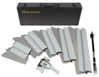 ROLLINGDOG Skimming Blade Set with Case - 4PC Skimming Blades with Adjustable Extension Pole Adapter,Extension Pole,Putty Knives,Detail Sander, Radial Wall Sander and Rectangular Sander, 50530