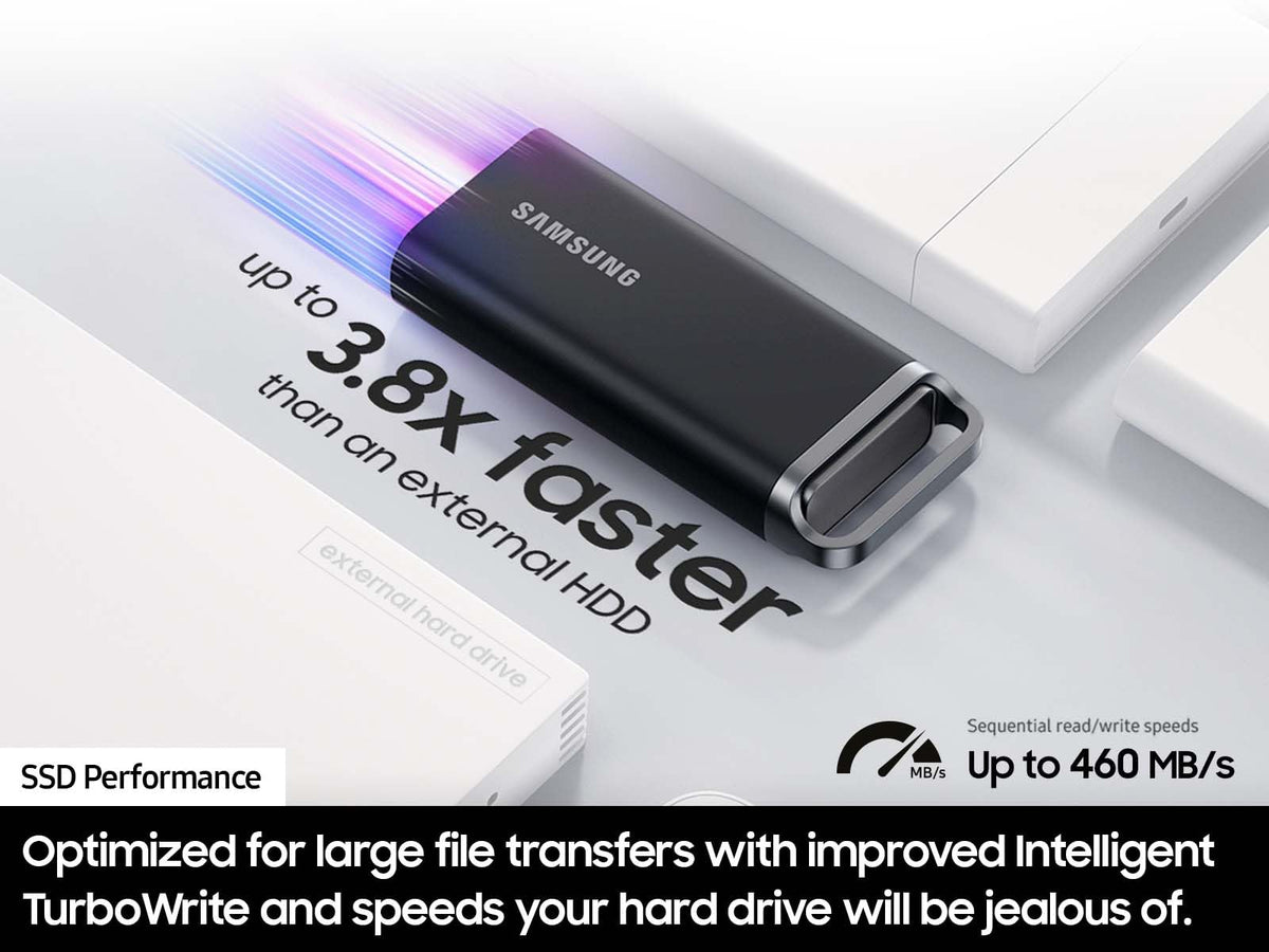 Samsung T5 EVO Portable SSD 4TB, USB 3.2 Gen 1, Up to 460MB/s