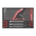 Teng Tools 32 Piece Metric Wrench and File Set FOAM4X4 Tray - TTEX32