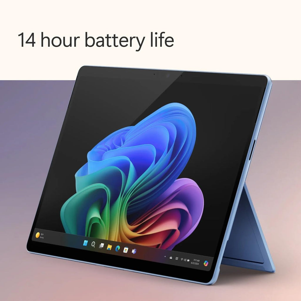 Microsoft Surface Pro 11 13" Copilot+ PC, AI Tablet, 2880x1920 120Hz LCD Touchscreen, 10-Core Qualcomm Snapdragon X Plus, 16GB RAM, 512GB SSD, WiFi Only, Win 11 Pro, Sapphire