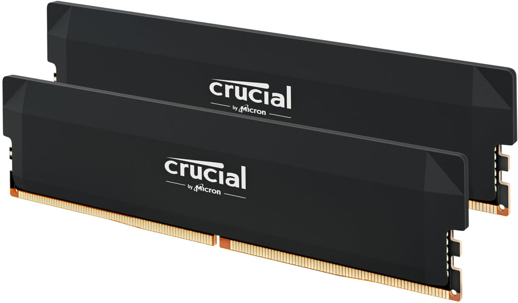 Crucial Pro 32GB DDR5 RAM Kit (2x16GB),CL36 6000MHz, Overclocking Desktop Gaming Memory, Intel XMP 3.0 & AMD Expo Compatible, Black - CP2K16G60C36U5B