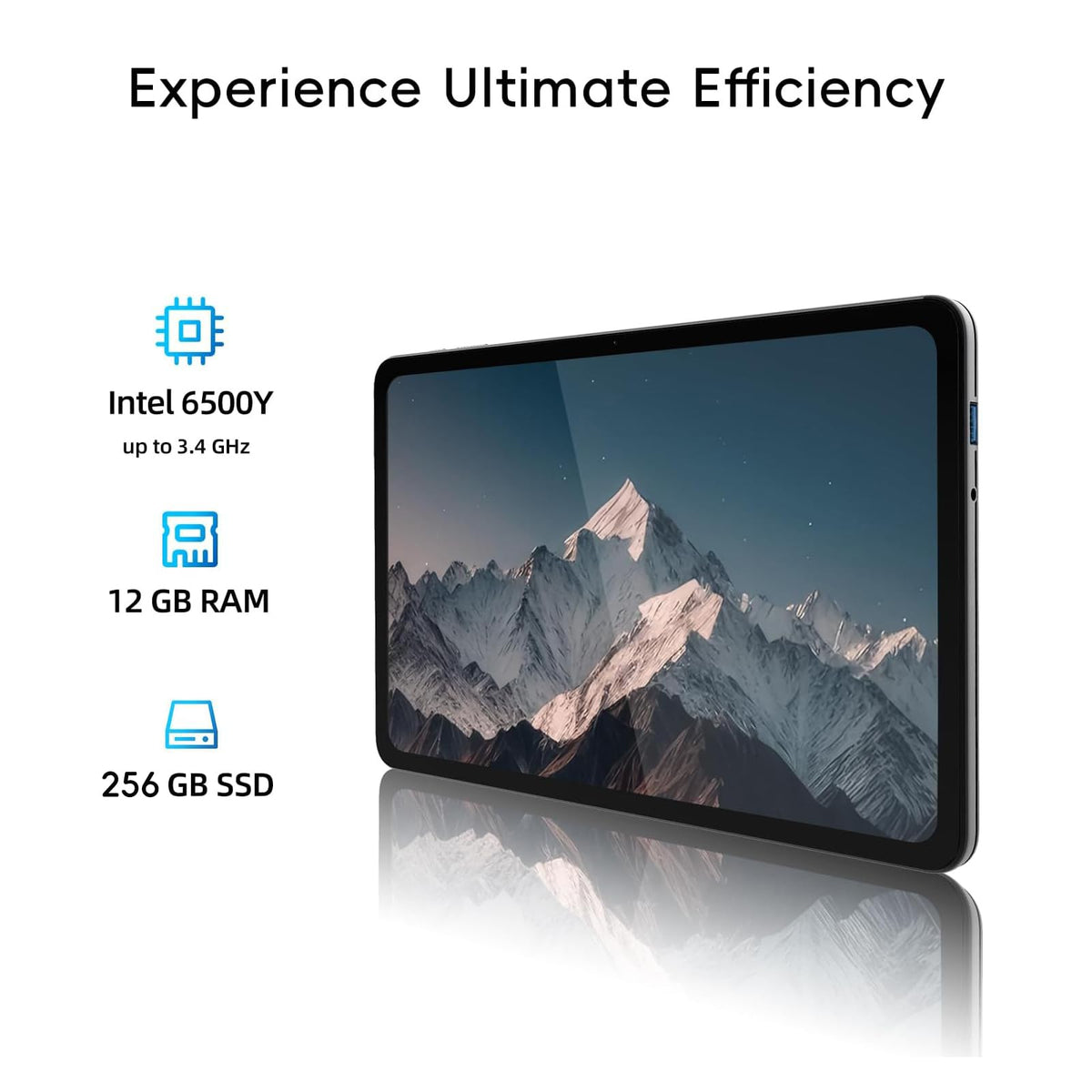 2-in-1 Laptop/Tablet, 12" 2K FHD IPS Touchscreen, 12GB RAM 256GB SSD