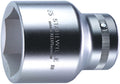 Stahlwille 06010065 1" Square Drive Hex Socket - 65mm Size, Chrome Alloy Steel, Chrome Plated, Thin-Walled for Tight Spaces, Ratchet Compatible, Made in Germany