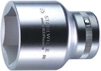 Stahlwille 06010065 1" Square Drive Hex Socket - 65mm Size, Chrome Alloy Steel, Chrome Plated, Thin-Walled for Tight Spaces, Ratchet Compatible, Made in Germany