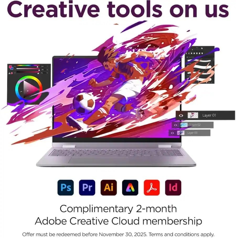 Lenovo Yoga 7i 2-in-1 laptop,16" Touchscreen Computer,16GB LPDDR5&1TB SSD