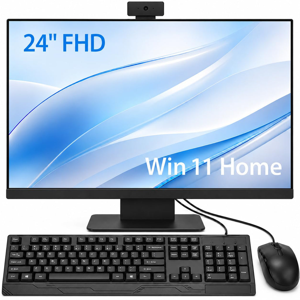 24" FHD All in One Desktop Computer, i5 CPU Up to 3.2 GHz,8GB RAM 256GB SSD