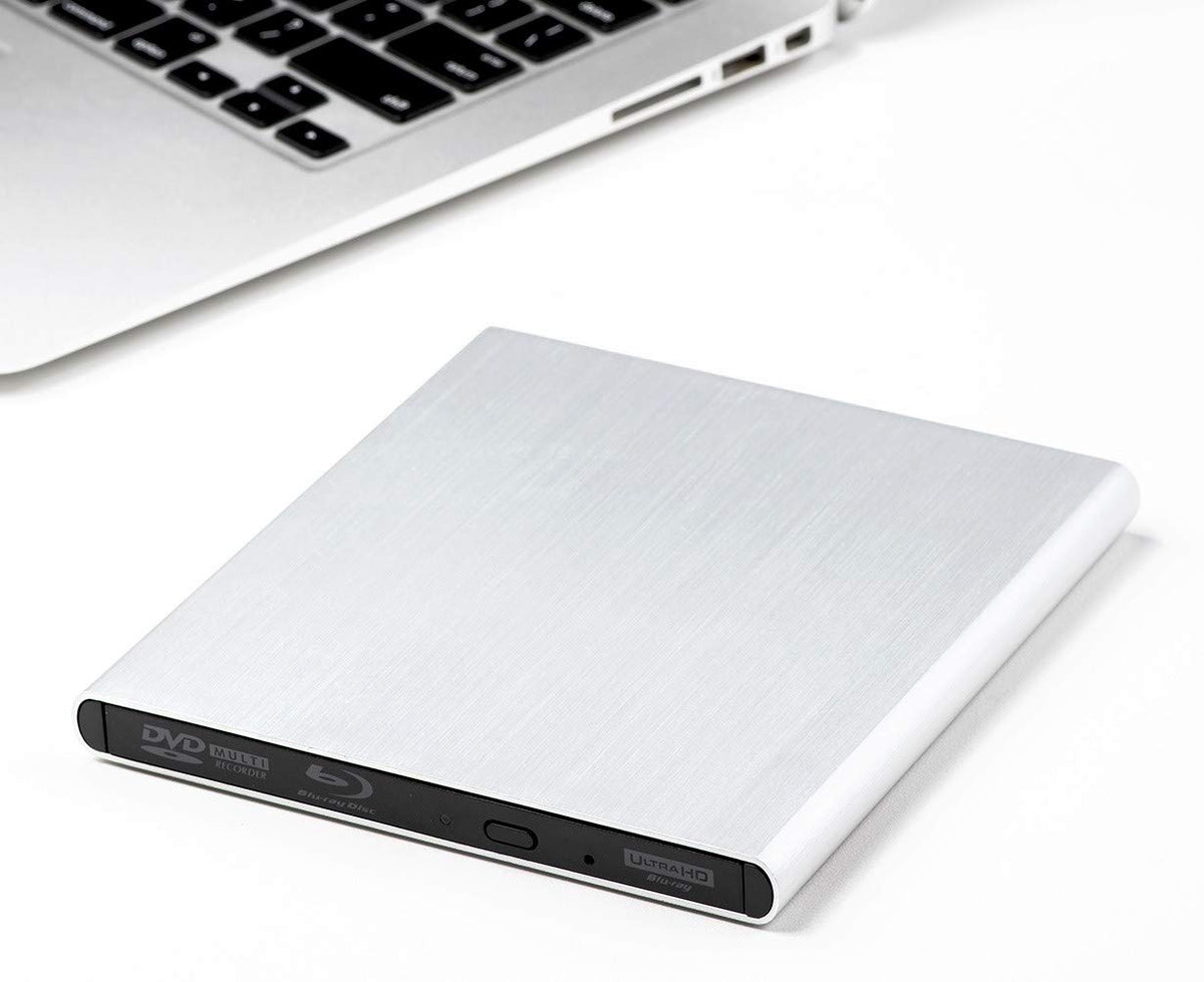 archgon Premium Aluminum External USB 3.0 UHD 4K Blu-Ray Writer Super Drive for PC and Mac