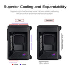 ASUS ROG Z11 Mini-ITX/DTX Gaming Case with Patented 11° Tilt Design, Compatible with ATX Power Supply,3-Slot Graphics, Front I/O USB 3.2 Gen 2 Type-C, 2X USB 3.2 Gen 1 Type-A and ARGB Control Button