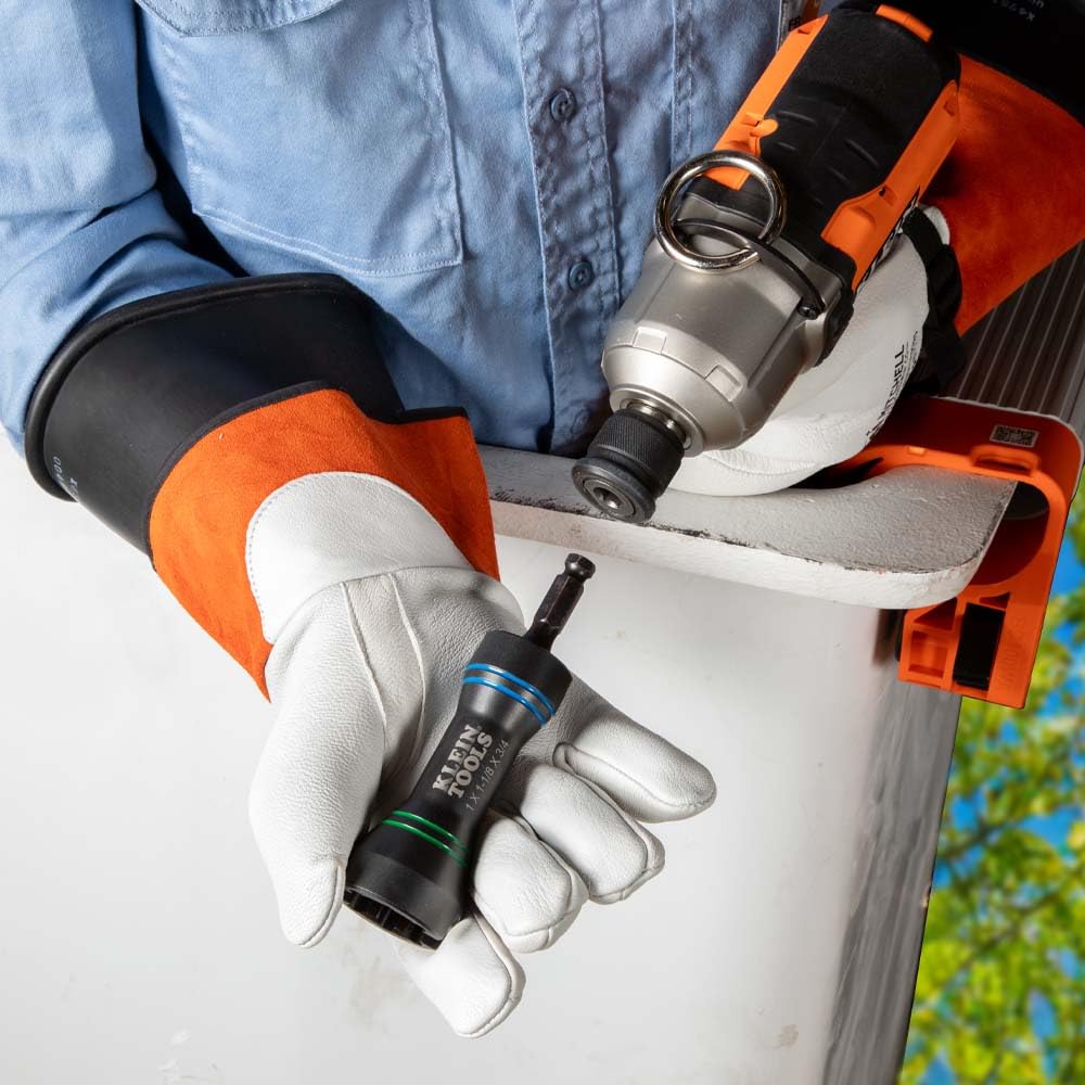 Klein Tools NRHD 5-In-1 Impact Socket, and Small and Large Alignment Slots