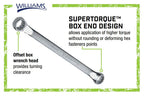 Williams WS-7707 7-Piece Double Head 10-Degree Offset Box End Wrench Set
