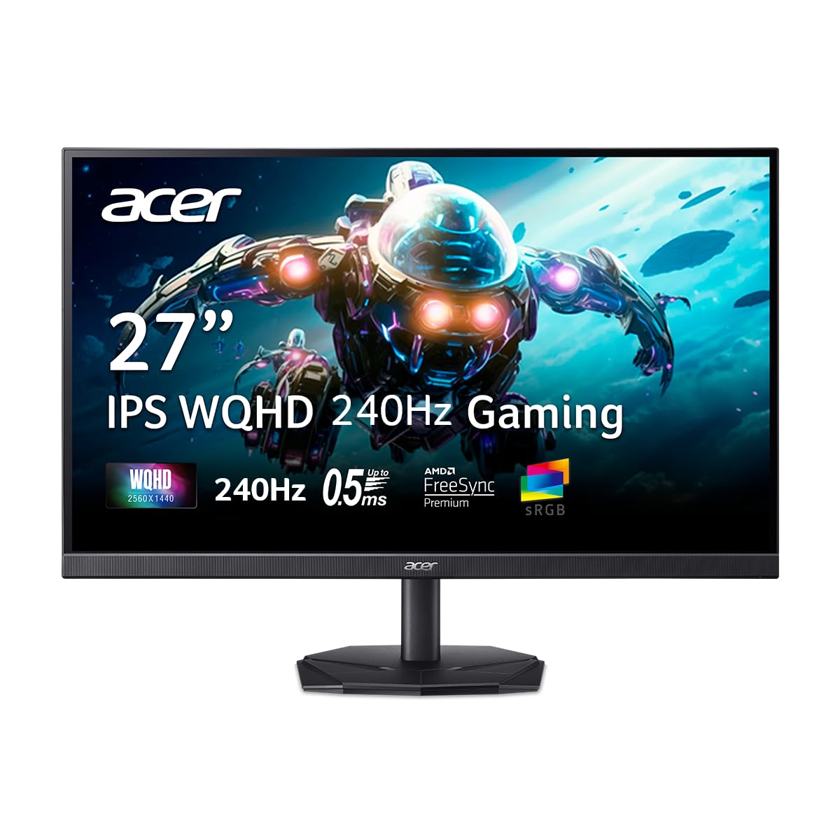 Acer Nitro 27in QHD 2560x1440 IPS 180Hz Gaming Monitor KG271U N3bmiipx