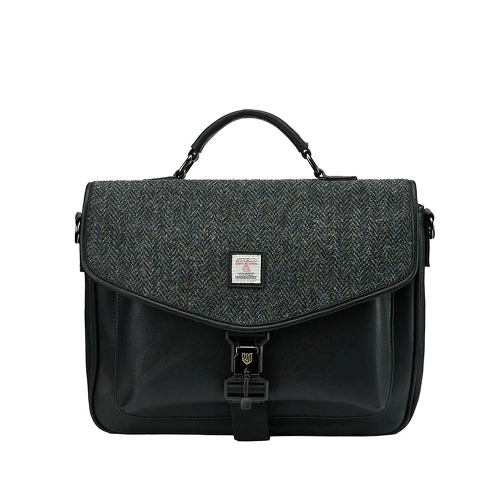 Islander The Laptop Bag - Made of Microfibre Leather & Harris Tweed