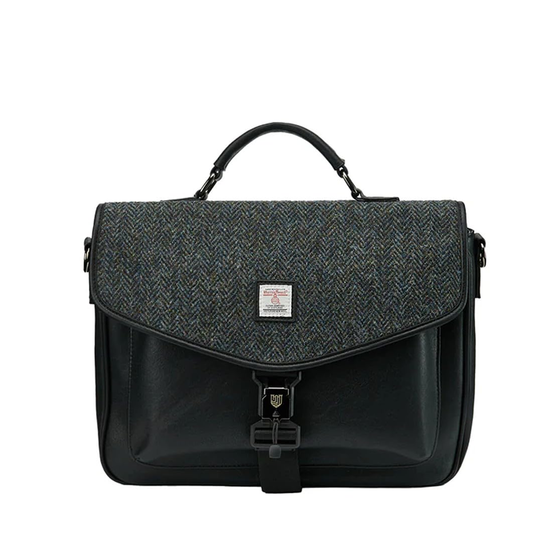Islander The Laptop Bag - Made of Microfibre Leather & Harris Tweed