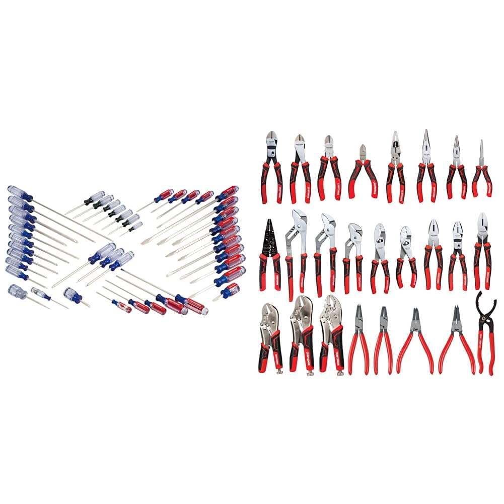 CRAFTSMAN Screwdriver Set, Phillips, Slotted, Torx, Acetate Handle, 42 Pieces (CMHT65300)