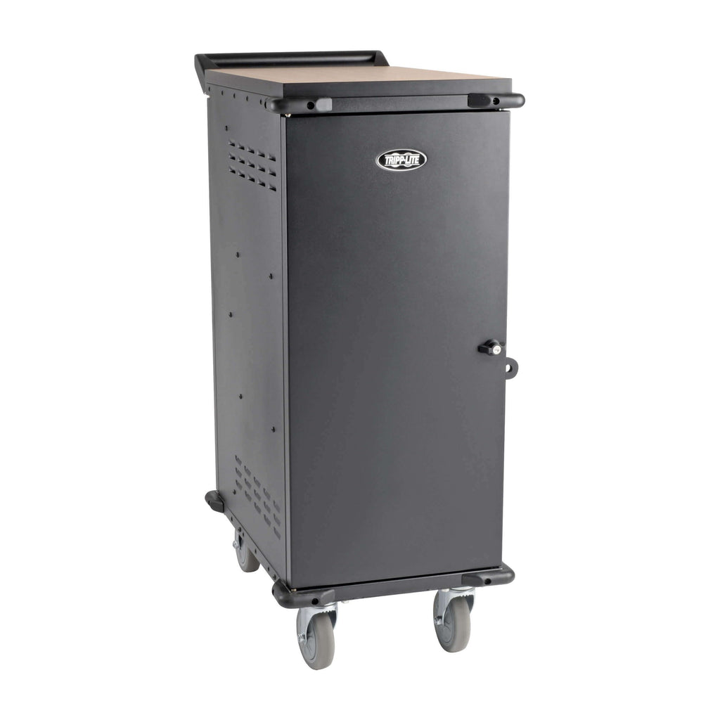 Tripp Lite 48-Port AC Mobile Charging Cart Storage Station for Chromebooks, iPads, Laptops, Tablets, Black (CSC48AC)