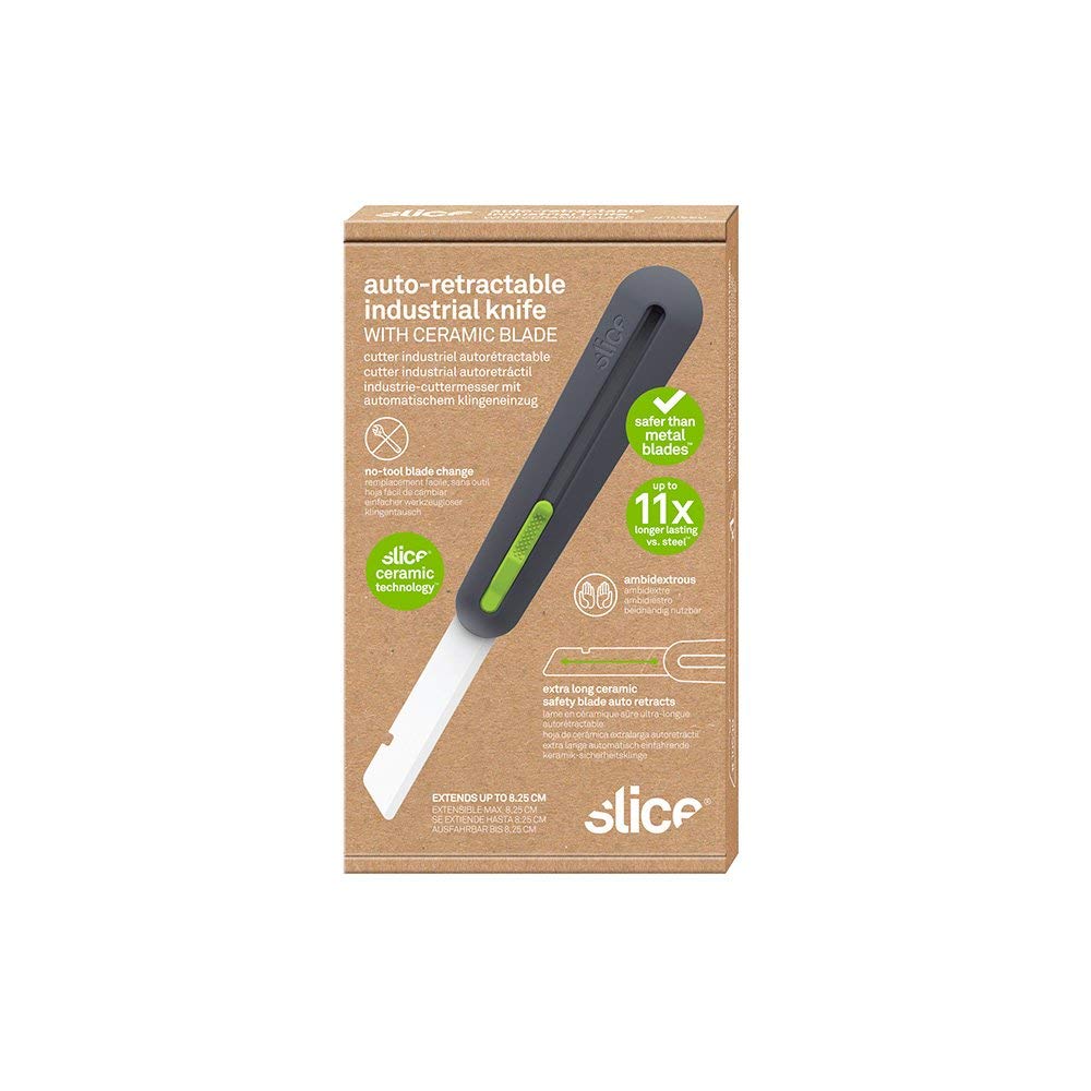 Slice 10560-CS 3" Extra Long Insulation Foam Tool, Designed for Foam Cutting, Finger Friendly, Ceramic Blade, Automatically Retracts, 6 Pack (10560-6)