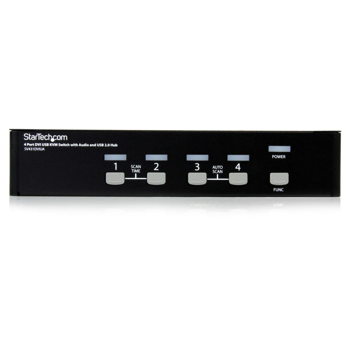 StarTech 4-Port DVI USB KVM, Audio, 1U Rack-Mount, TAA (SV431DVIUA)
