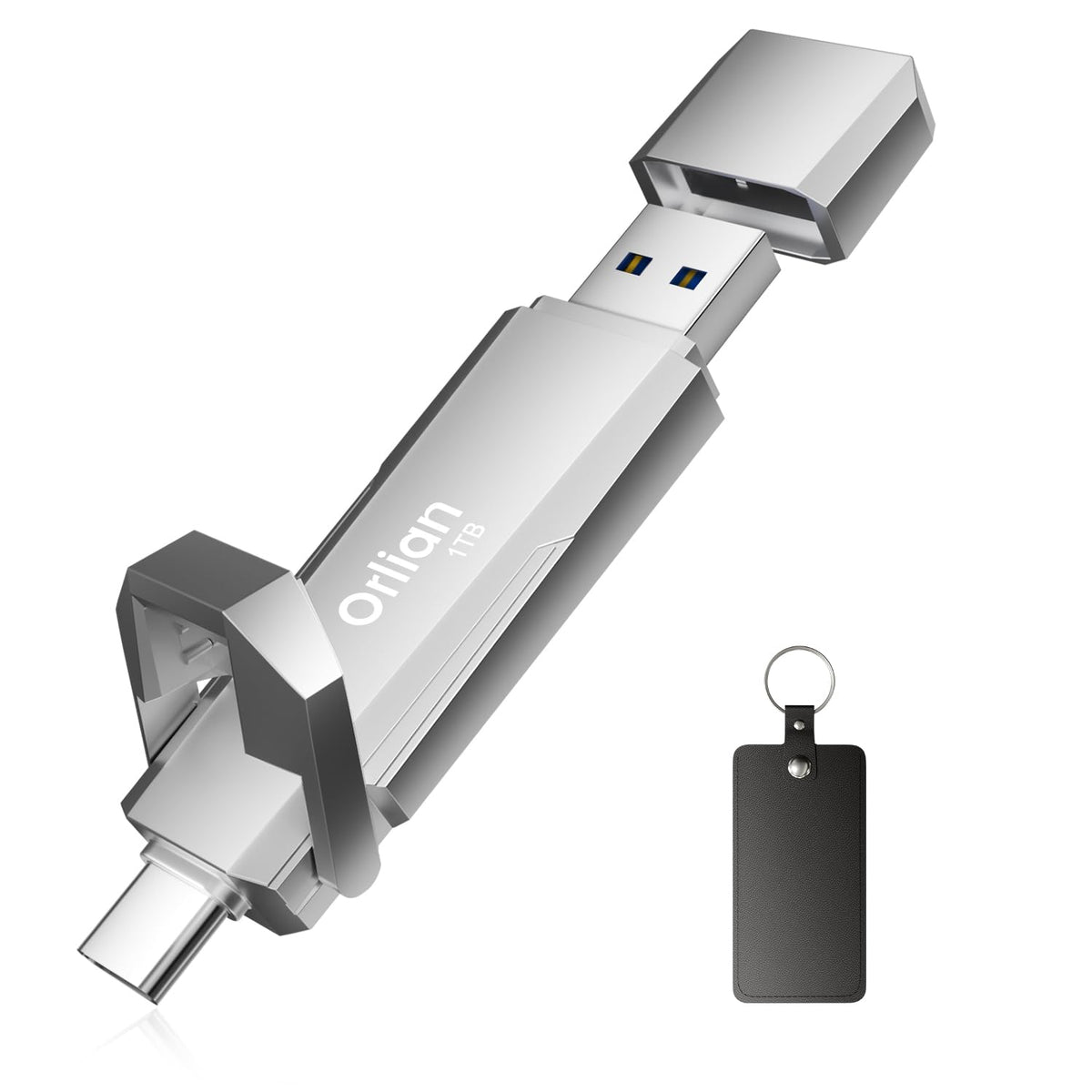 1TB External SSD USB Solid State Drive up to 1000MB/s Dual USB C+A 3. 2 Thumb Drive
